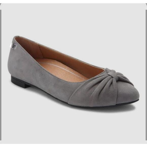 Vionic Gem Gramercy women's ballet flats gray suede 7 capsule wardrobe career
